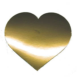 Spiegelglanz-Herz 9.2cm gold